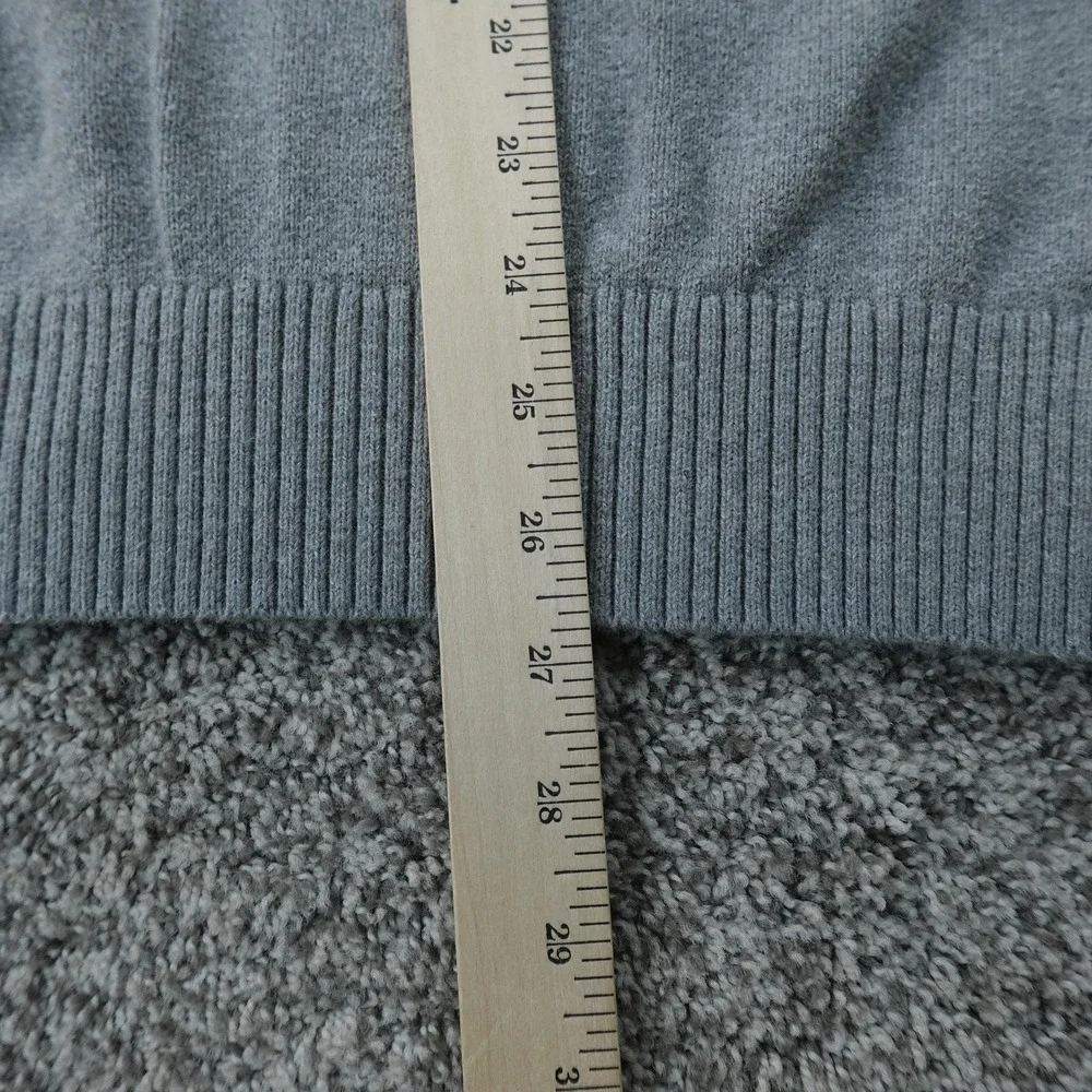 Duluth Trading Sweater Mens L‎ Gray 1/4 Zip Mock Neck Pullover Knit Outdoor Work
